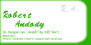 robert andody business card